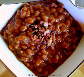 Semi Homemade Baked Beans: Baked beans, the perfect side dish to any summer barbeque. Ingredient short cuts are slow baked to perfection.| Recipe developed by www.BakingInATornado.com | #recipe #dinner