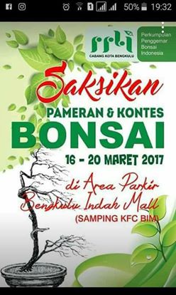 PPBI BENGKULU ACARA KONTES BONSAI  DI BENGKULEN INDAH MALL (BIM)