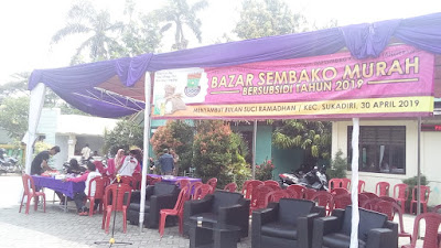 Disperindag bersama Kecamatan Sukadiri Gelar Bazar Sembako Murah  Untuk Warga