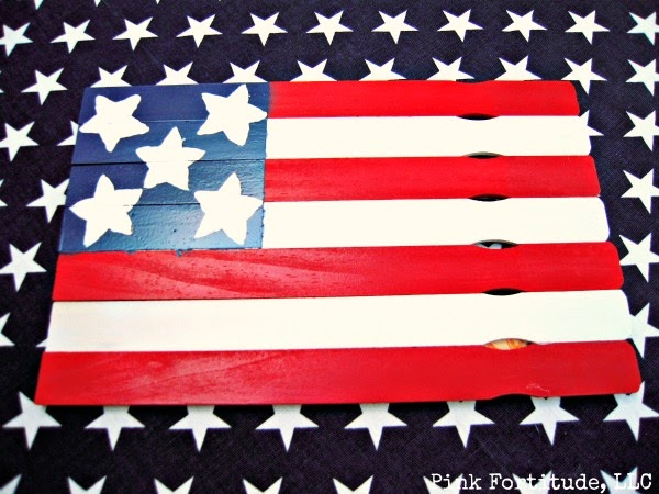 Flag Made From Paint Sticks