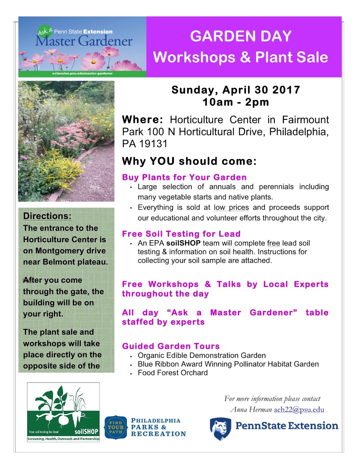 Penn State Extension Philadelphia Master Gardeners Garden Day Plant