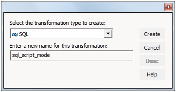 b) Select 'SQL'from drop down and 'Enter a new name for this ...