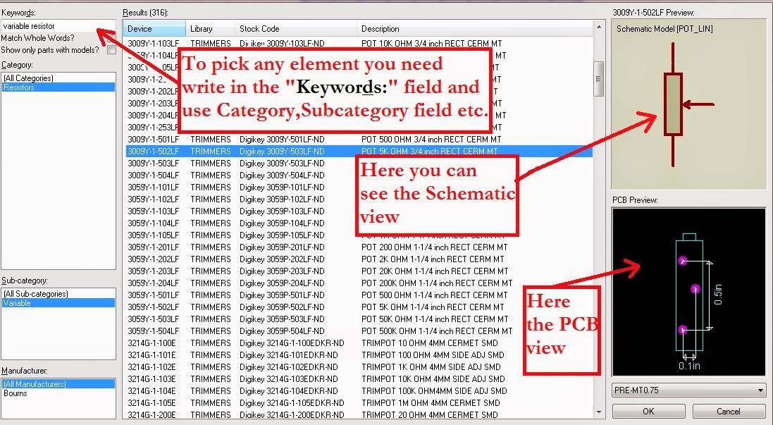 How to find parts from Proteus Library How to find parts from Proteus Library