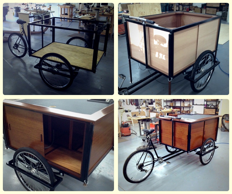 GSU005 Gerobak Becak Kayu Clasic Gerobak Sepeda dan