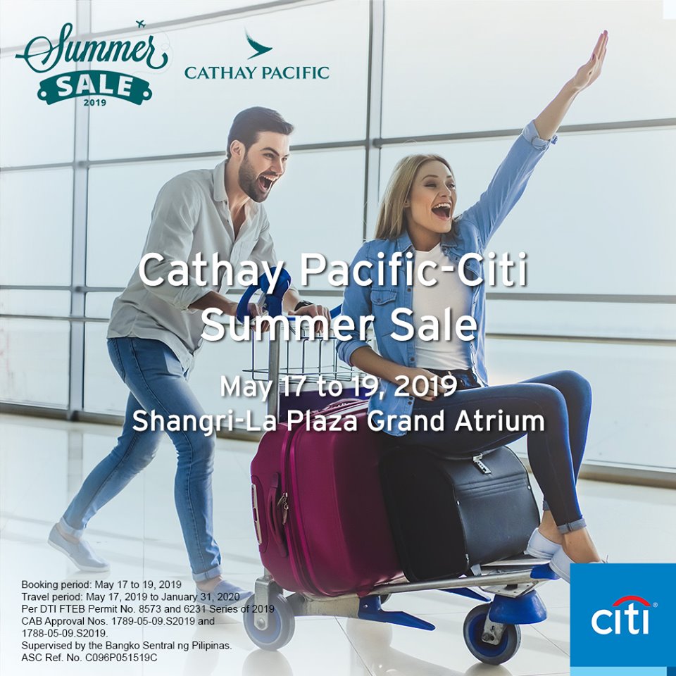Manila Shopper Cathay Pacific x Citibank Summer SALE May 2019