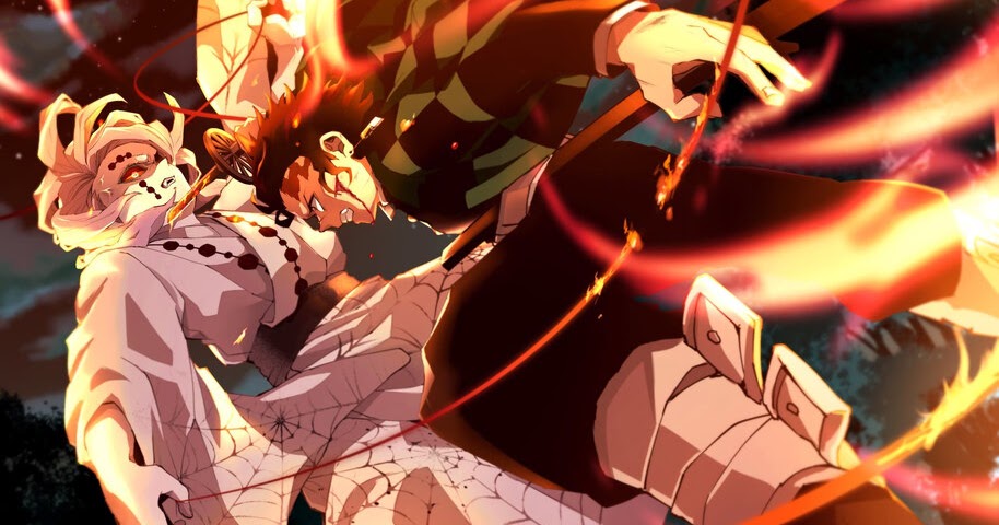 Tanjiro Vs Rui Wallpaper