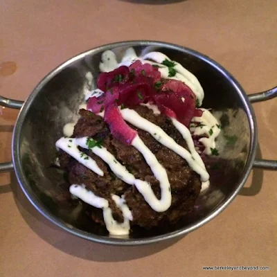 Moroccan meatballs at Aquarelle Cafe & Wine Bar in Boonville, California