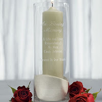 In Loving Memory 11 x 4 Personalized Glass Memorial Candle Holder