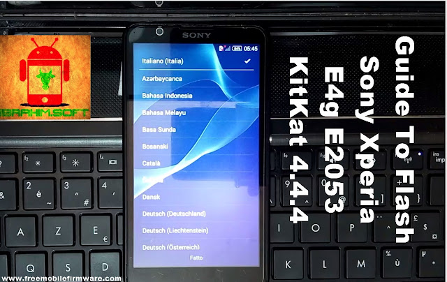 Flash Sony Xperia E4g E2053 KitKat 4.4.4 Tested Firmware