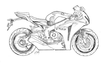 desenhos de moto para colorir