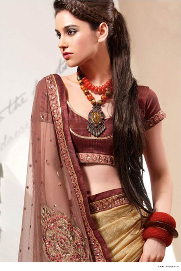 15 Braid Hairstyle For Saree