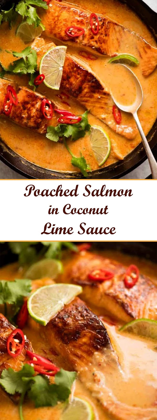 Poached Salmon in Coconut Lime Sauce | BANK HEALTHY