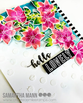Hello Lovely Card by Samantha Mann for Create a Smile Stamps, Flowers, Watercolor, Stamps, Cards, Handmade cards #createasmile #stamps #watercolor