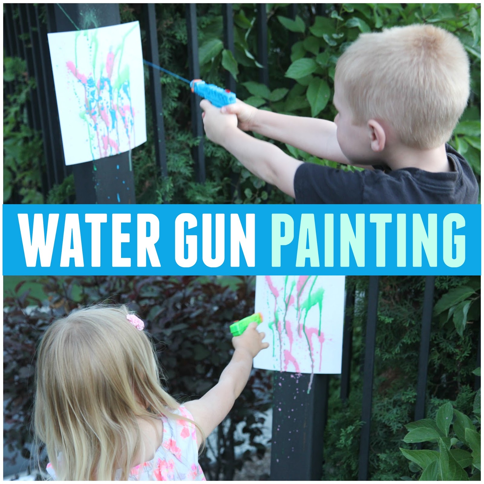 Toddler Approved! Water Gun Painted Fish Craft {Water Week}