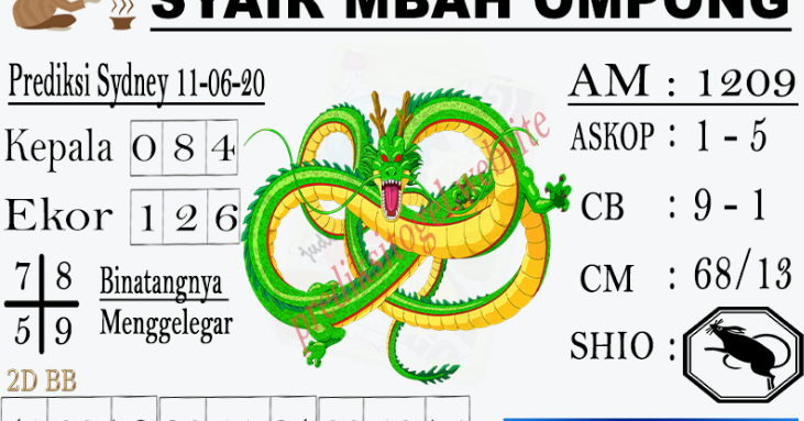 syair togel sydney kamis 11 juni 2020