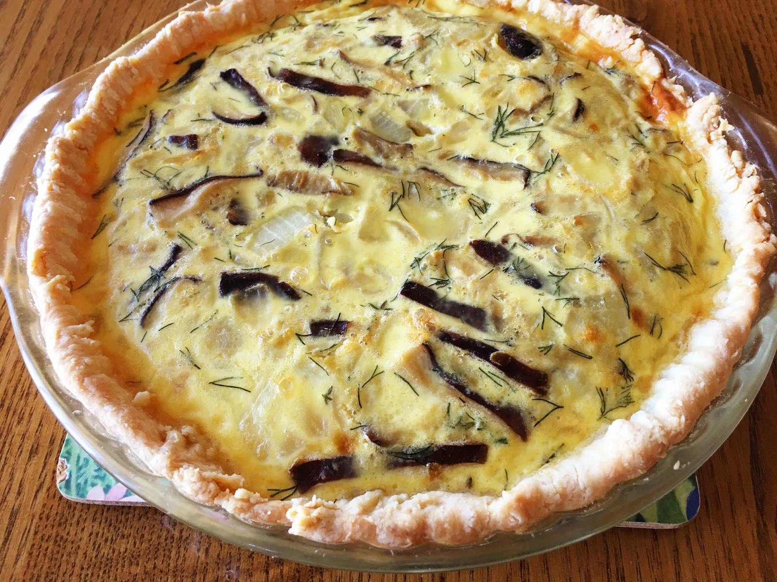 Mystery Lovers' Kitchen Swiss Cheese and Mushroom Quiche LucyBurdette