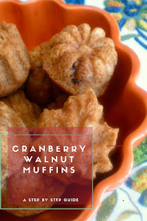 Piping  hot muffins filled with crunchy walnuts, juicy plump cranberries, and a hint of cinnamon.  It was earthy, comforting, and oh so satisfying. - Slice of Southern
