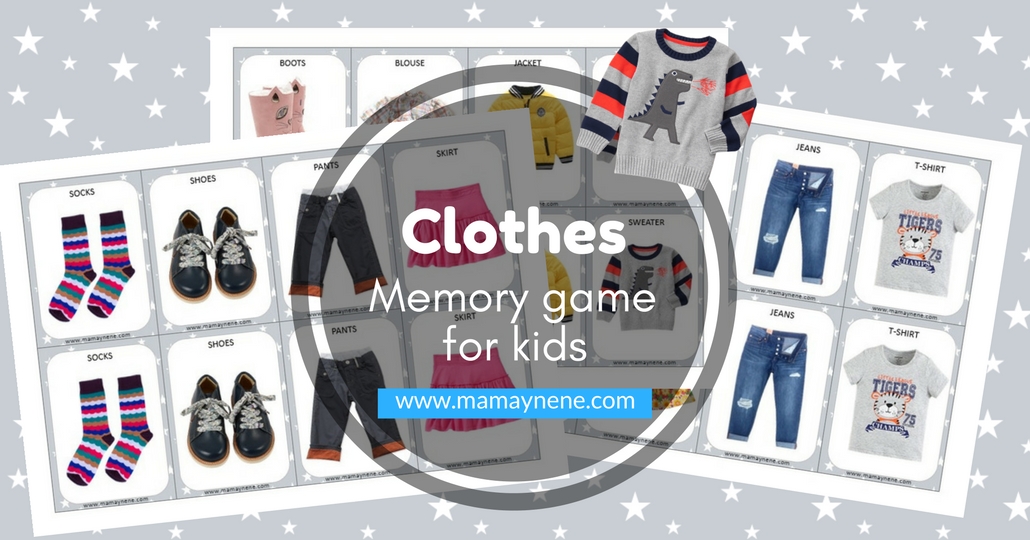 Clothes - Memory game for kids | Mamá y nené - Maternidad y recursos  educativos