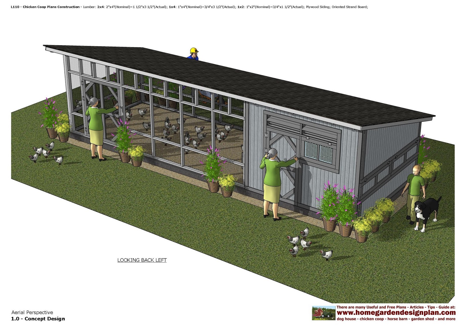 home garden plans: L110 - Chicken Coop Plans Construction ...