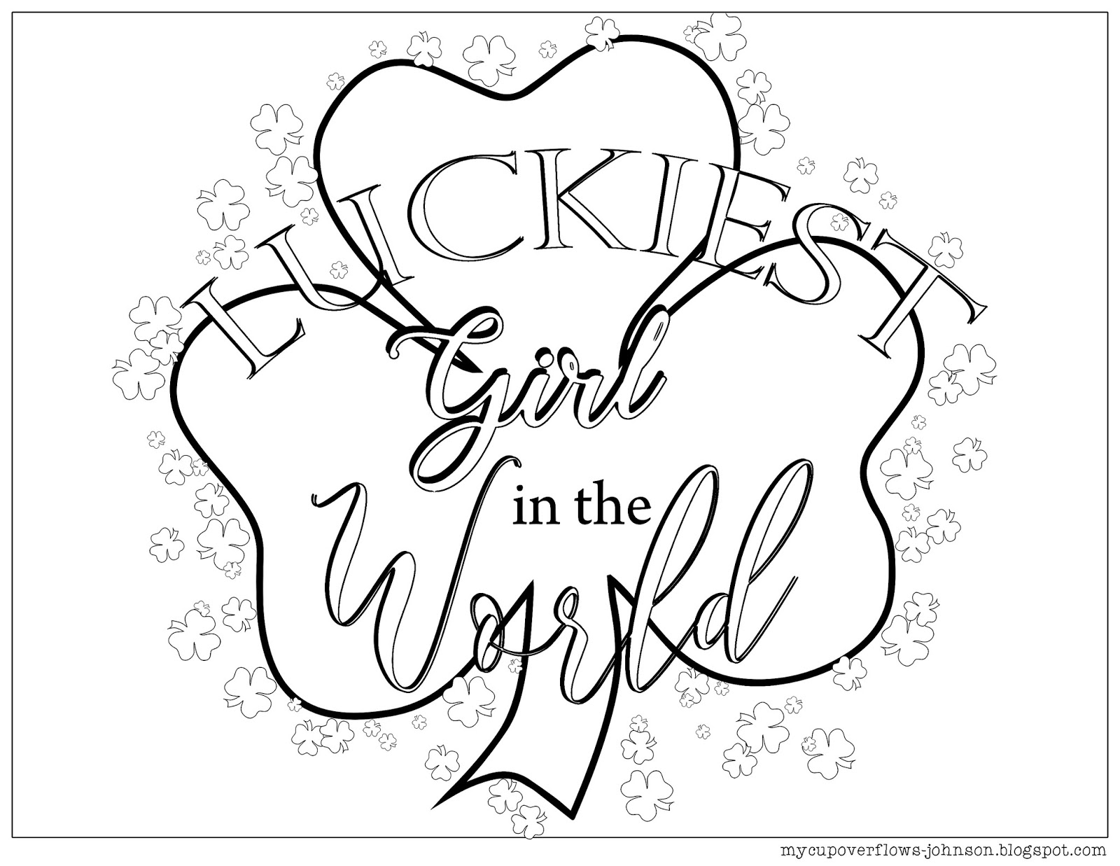 My Cup Overflows: St. Patrick&#039;s Day Coloring Pages