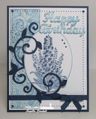 North Coast Creations Stamp Set: Floral Sentiments 5, North Coast Creations Custom Dies: Flourished Vine, Happy Birthday, Our Daily Bread Designs Beautiful Boho Paper Collection, Our Daily Bread Designs Custom Dies: Stitched Ovals