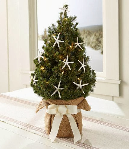 burlap mini Christmas tree