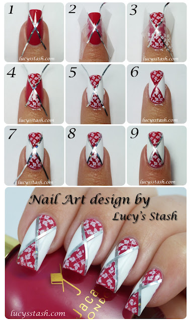 Lucy's Stash - Diagonal Nail Art feat. Jacava London Candy Floss and Mont Blanc with TUTORIAL