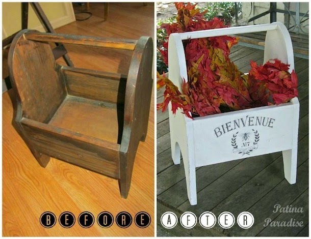 Before and After for the Flea Market Planter