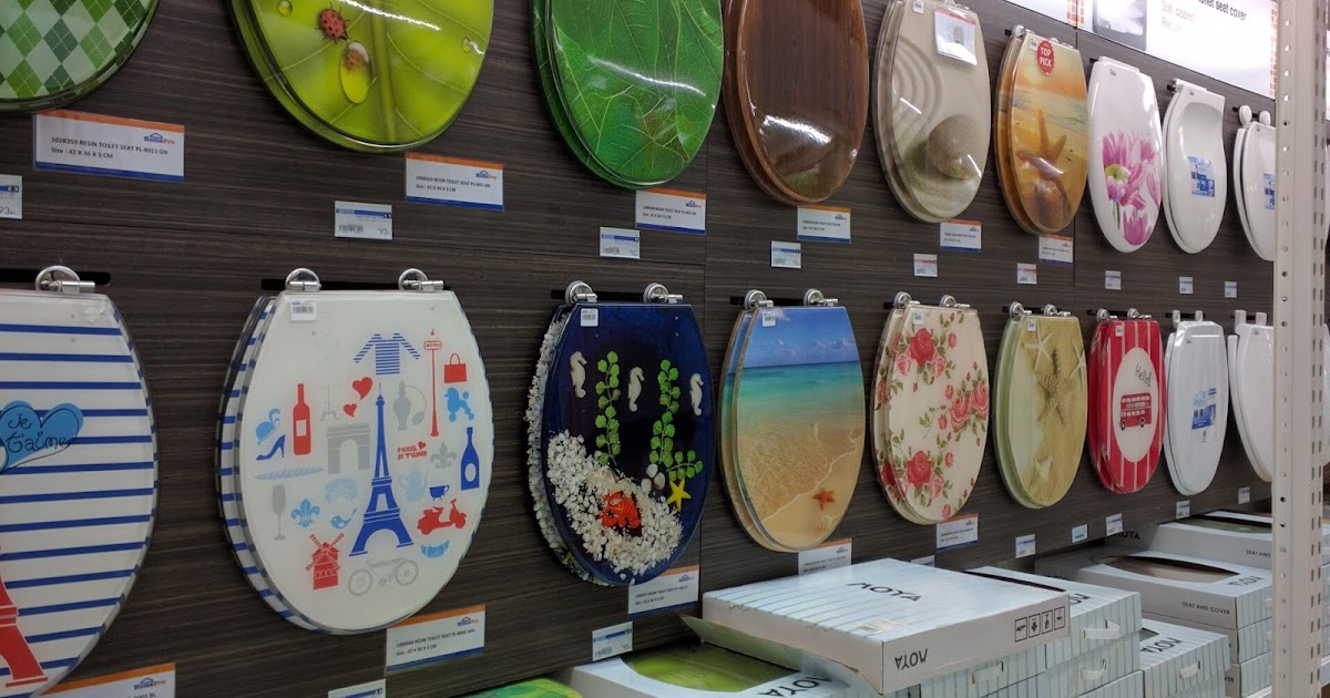 Funky toilet seat covers at HomePro IOI City Mall