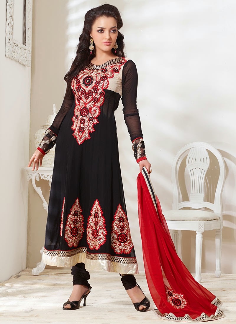 Colorful and Fancy Pakistani and indian Net Frocks Fashion 2014-2015 ...