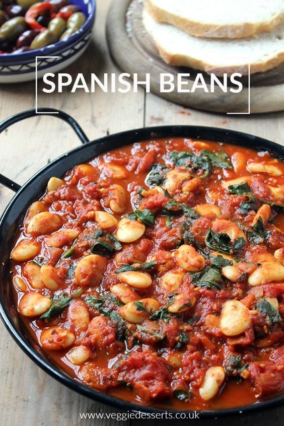 Vegan Spanish Beans with Tomatoes healthy recipes for toddlers
