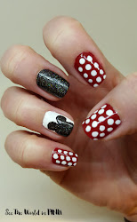 mickey mouse nails disney inspired manicure monday pink credit cannot myself found take