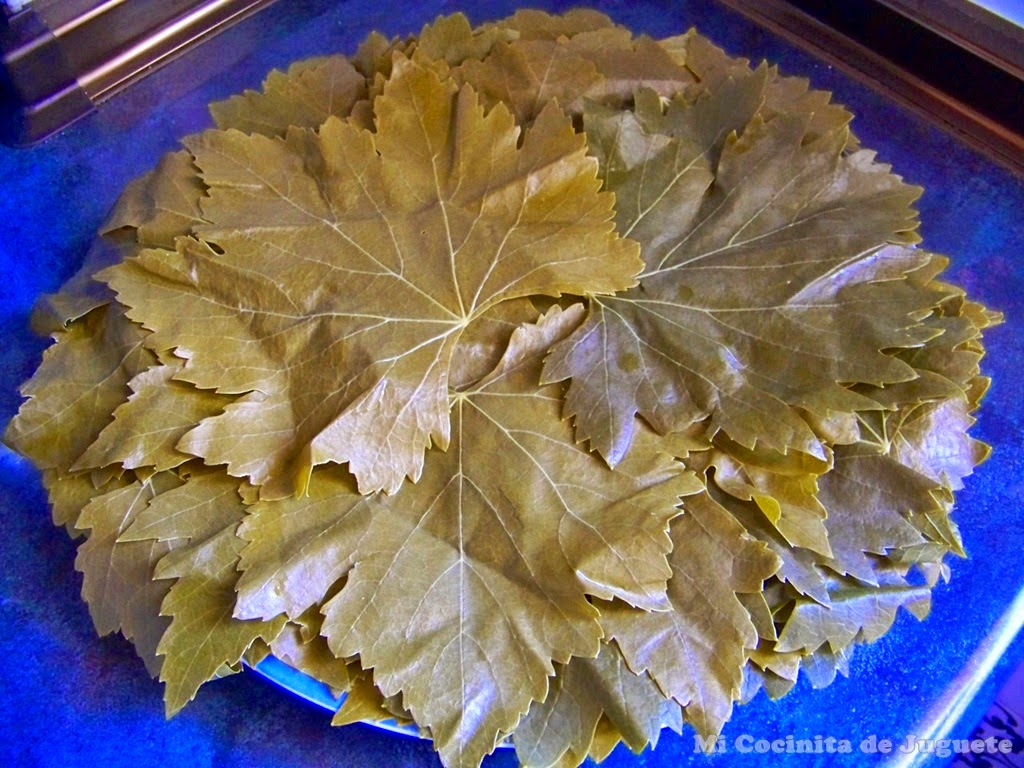 Mi Cocinita de Juguete Hojas de Parra Rellenas (Sarma/Dolma/Dolmades)