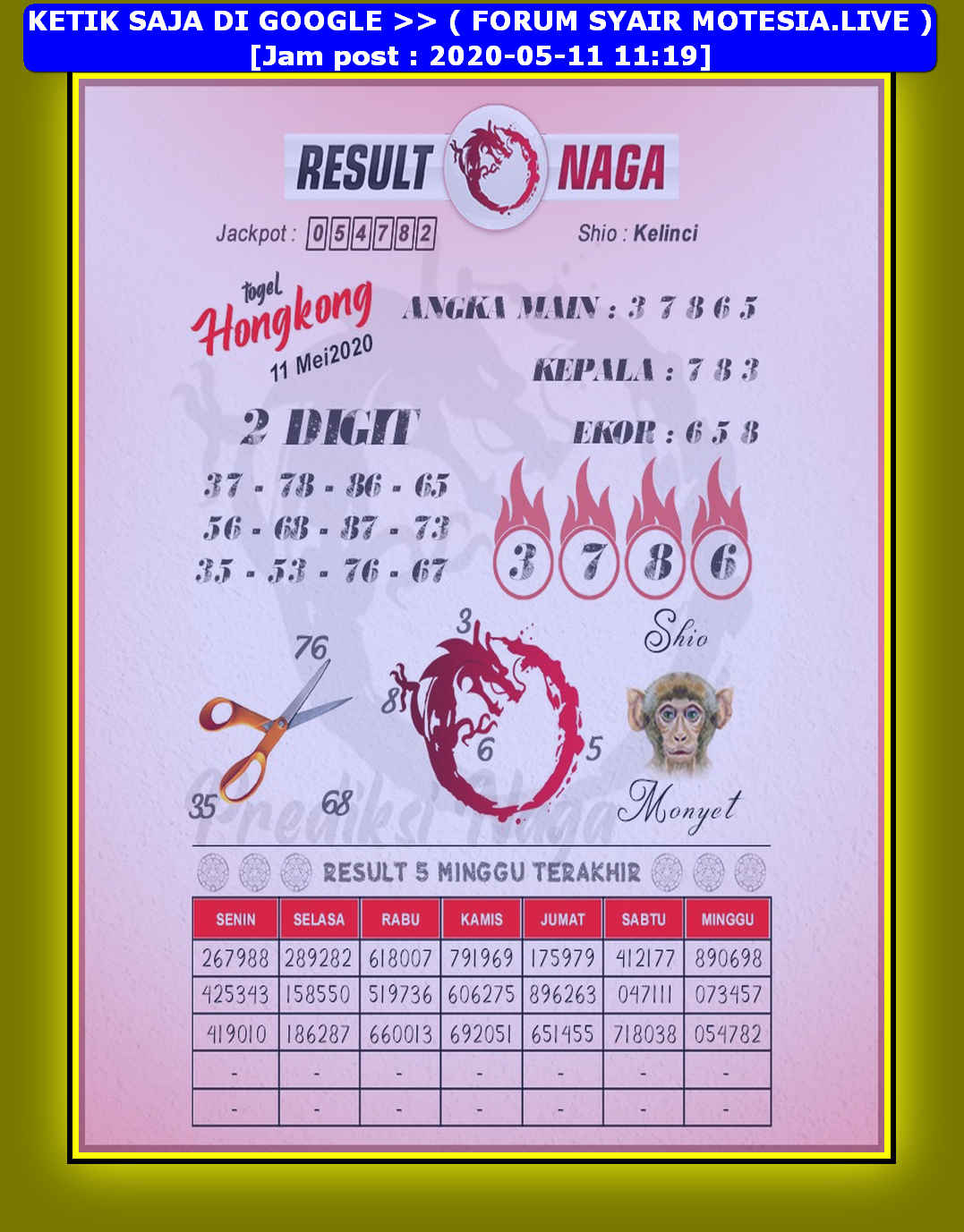 1 New Message Kode Syair Hongkong 11 Mei 2020 Forum Syair Togel Hongkong Singapura Sydney