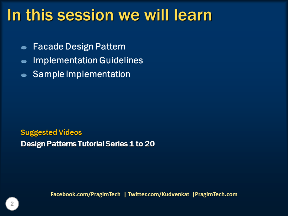 Sql server, and c video tutorial Facade Design