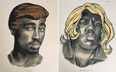 C2E2 2017 Exclusive Tupac Shakur & Biggie Smalls Screen Prints by Steve Seeley x Pop!nk Editions - “Toupee Pac” & “Notorious W.I.G.”