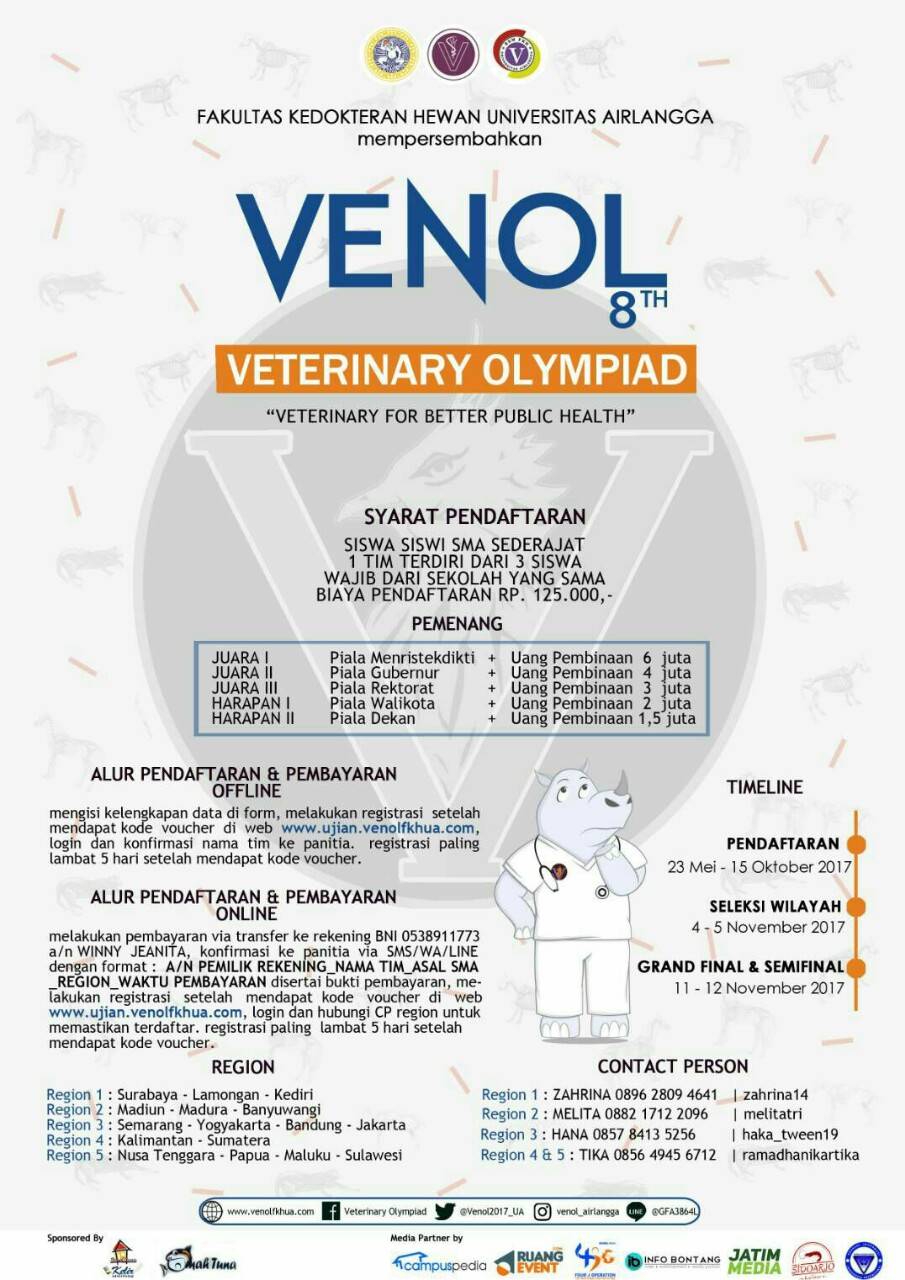 Veterinary Olympiad 2017 (Venol) di Universitas Airlangga