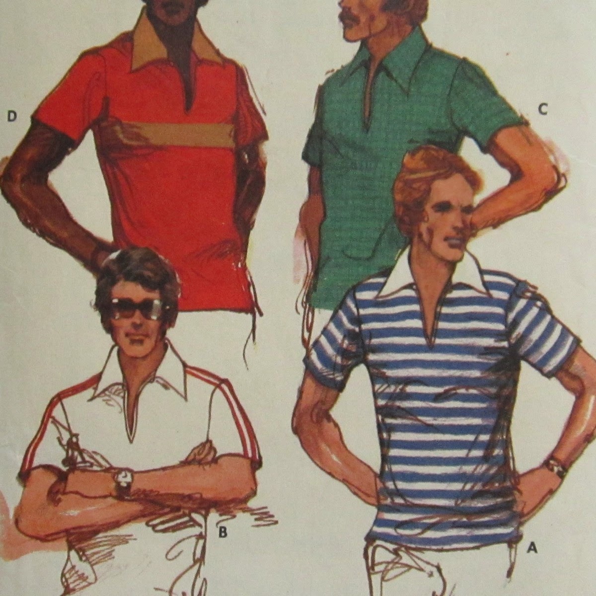 SimplySewing: Vintage Mens Shirt Pattern Pullover Casual Shirts ...
