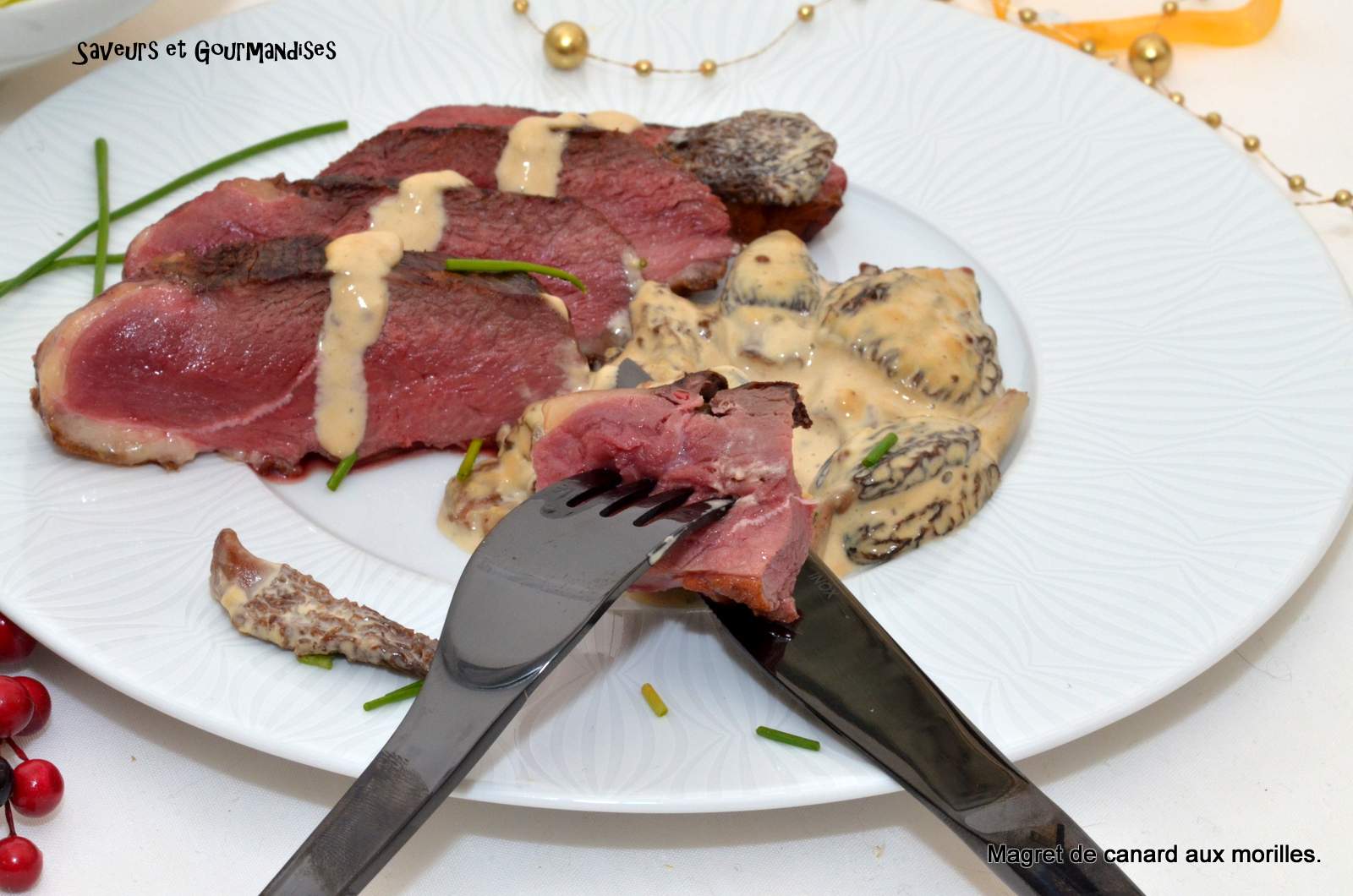 Magret de canard aux Morilles Magda.