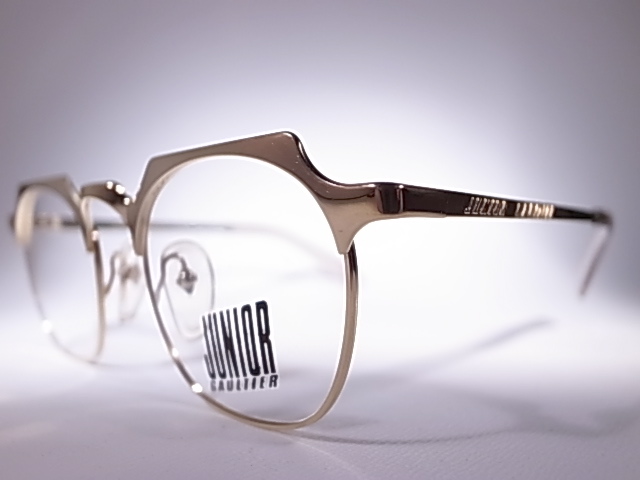 Lunettes De Soleil Junior Gaultier Vintage - Modèle 57-0271 Or Marron Ovale - Allemagne