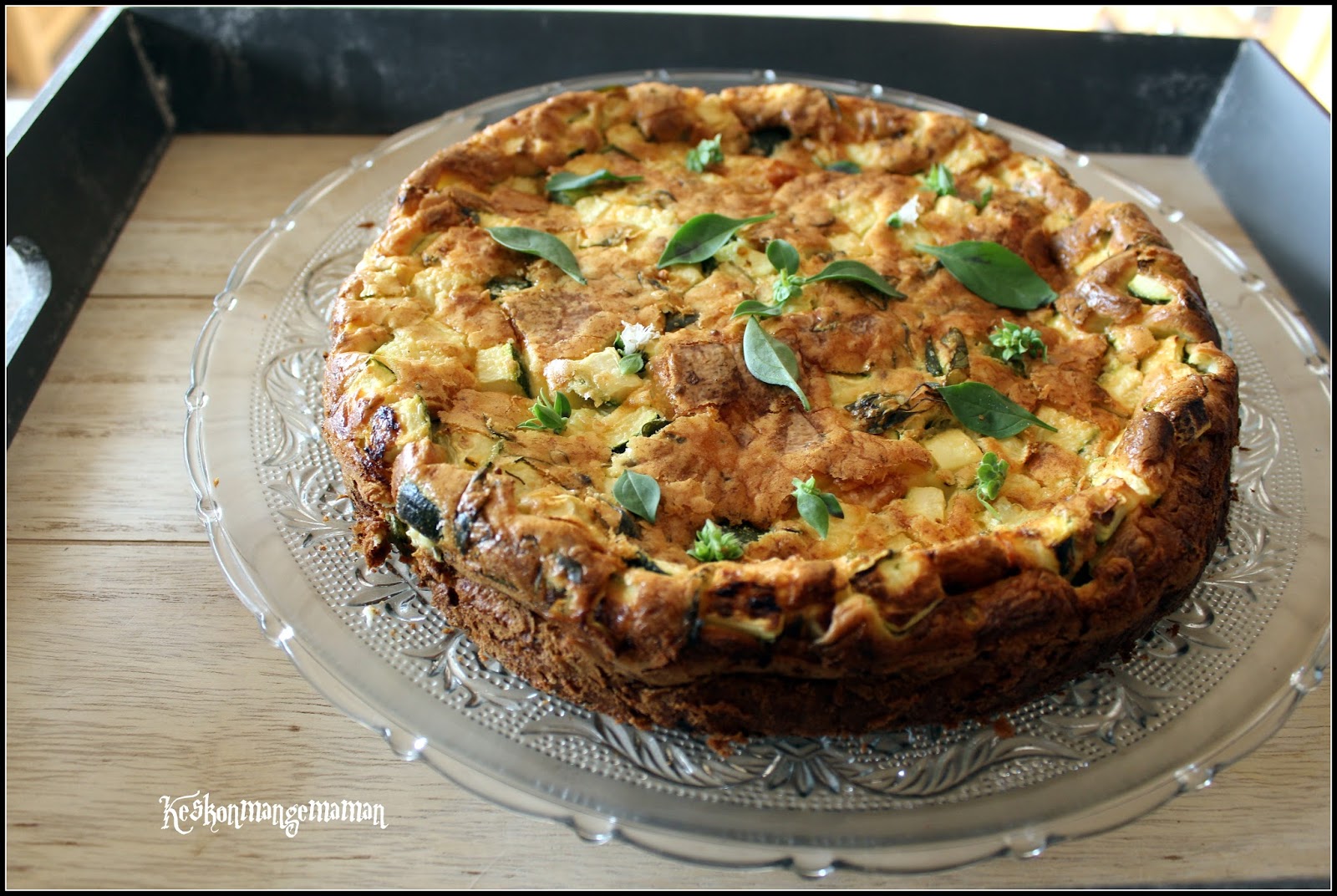 Keskonmangemaman Quiche Sans Pate Scamorza Courgettes Et Basilic