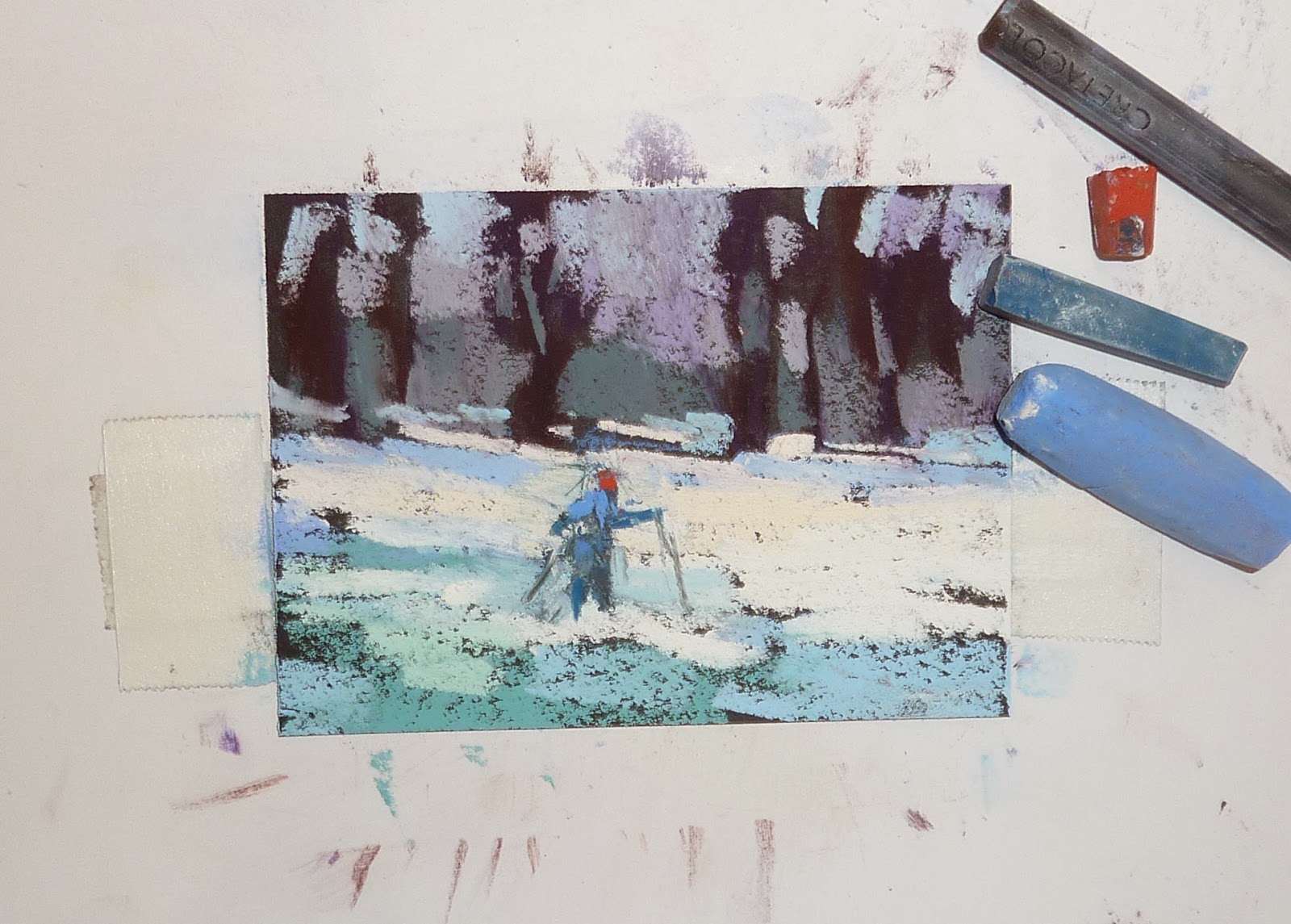 Painting My World Mini Demo Pastel on Black Artagain Paper