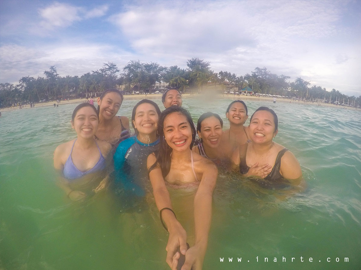 Beach photo in Boracay with officemates