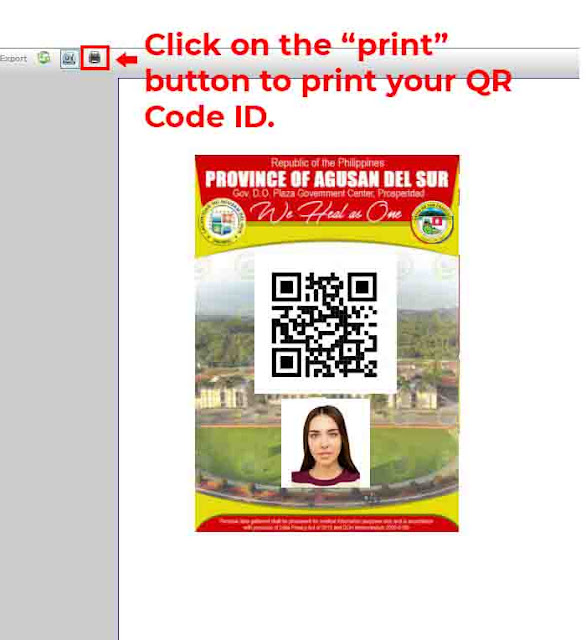 You can print your Agusan del Sur QR Code ID directly from your desktop