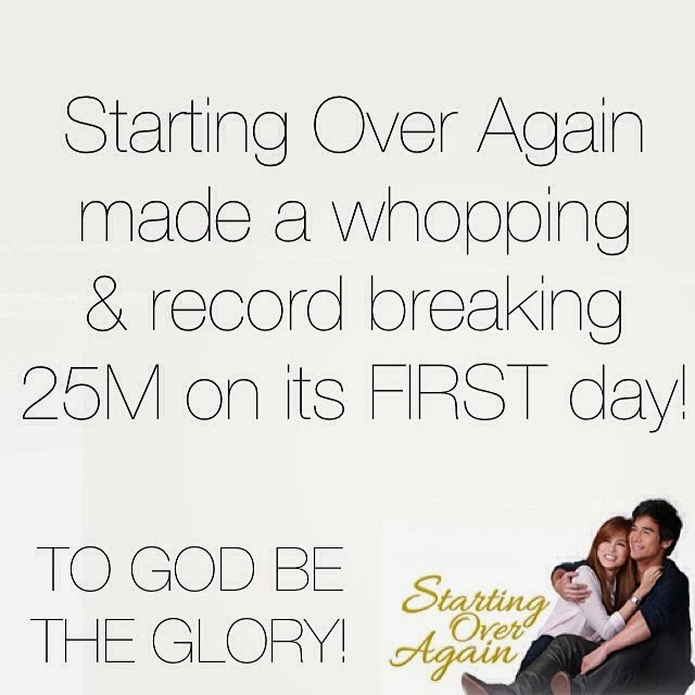 Starting Over Again records 25 Million on its first day of showing