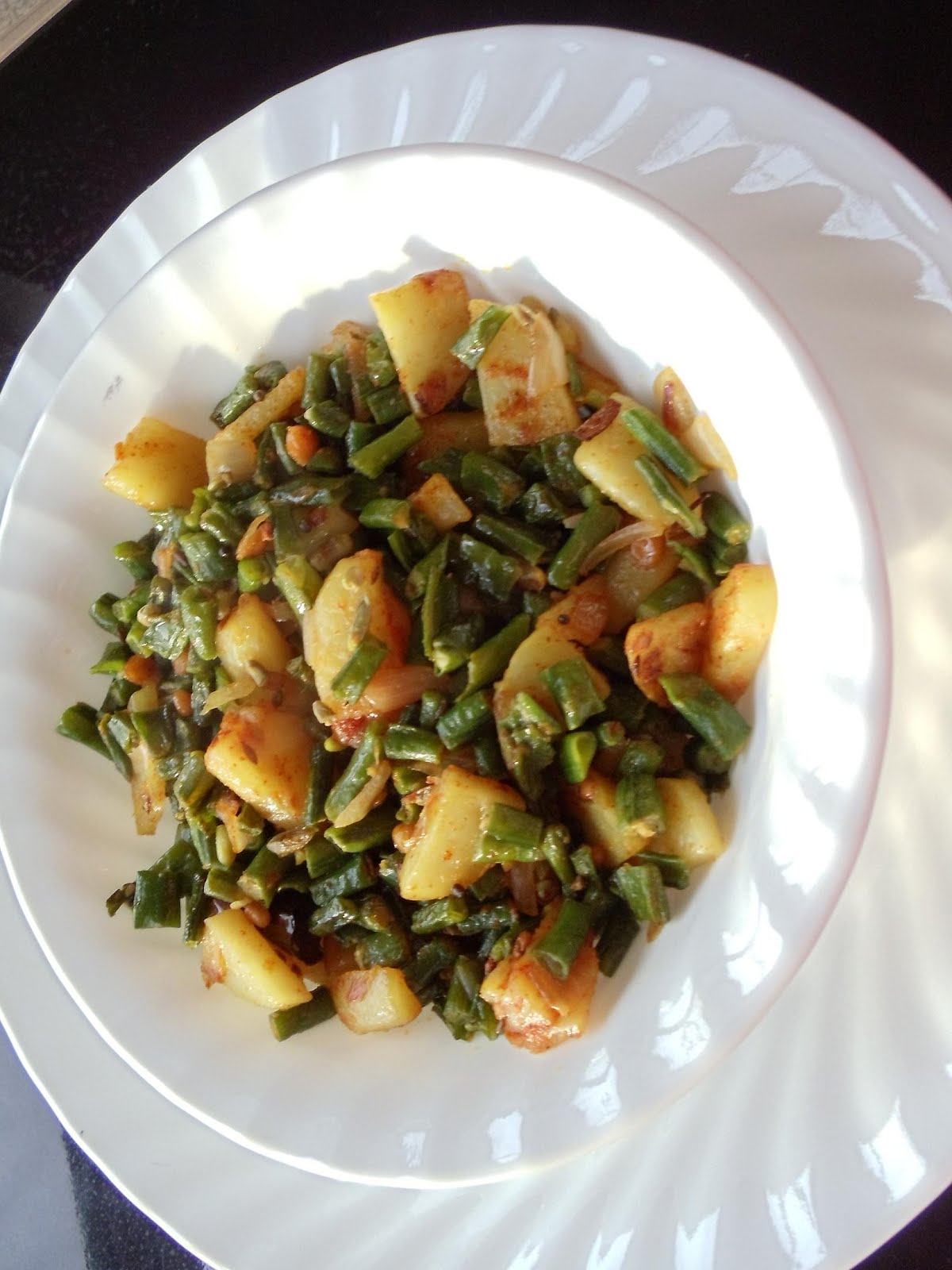 Simple and Delicious Yard Long Green Beans Potato Stir Fry
