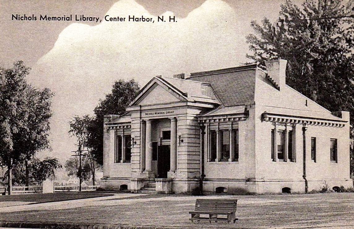 Library Postcards Nichols Memorial Library, Center Harbor, New Hampshire