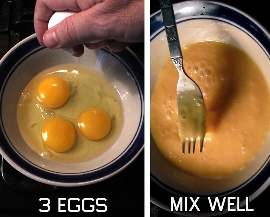 The 99 Cent Chef Scrambled Eggs & Mushrooms Video Recipe