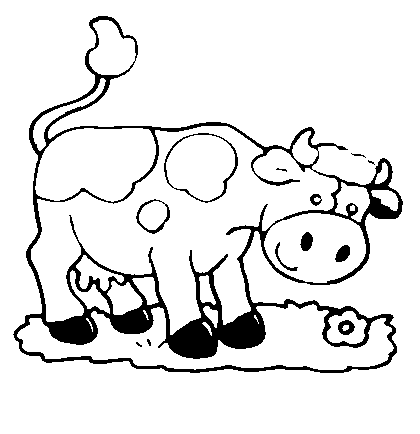 drawing coloring for child: Cow drawing coloring