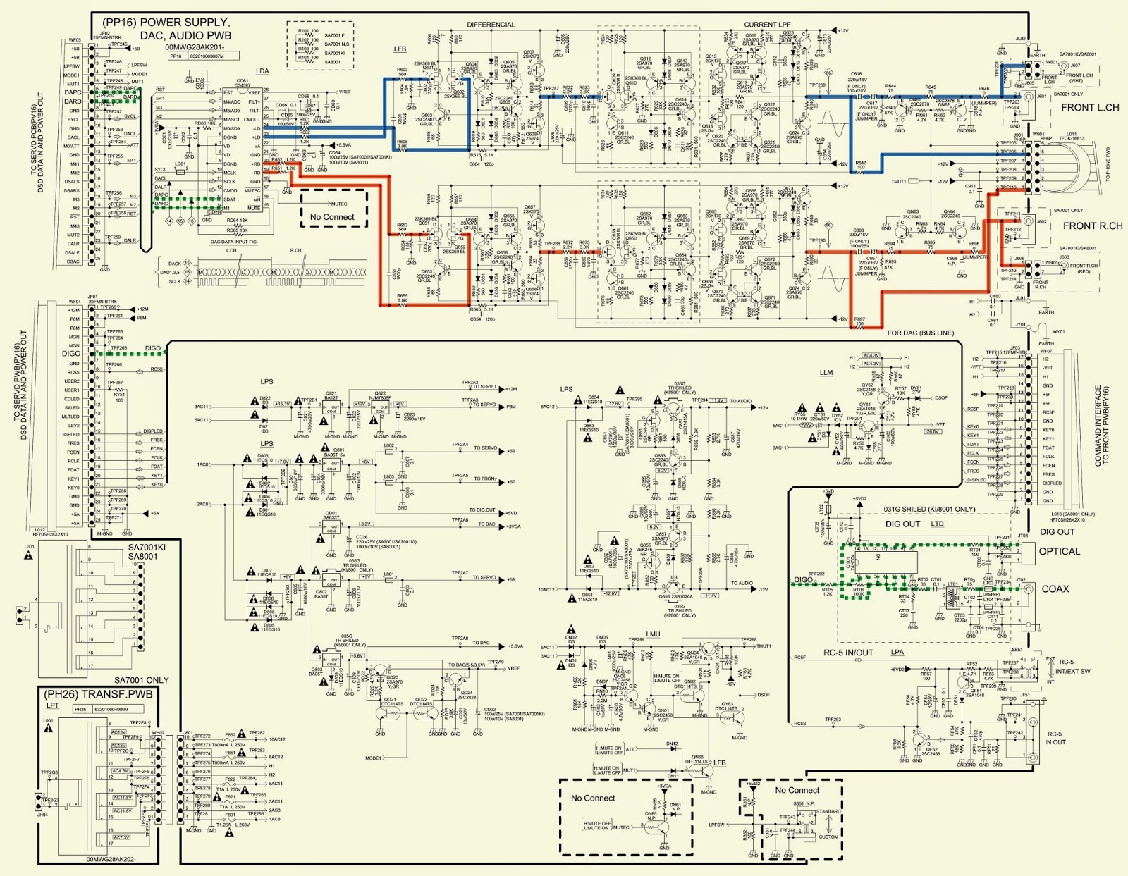 Electro help: MARANTZ - SA7001 - SCHEMATIC - (Circuit Diagram) - SUPER